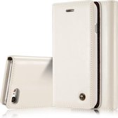 CaseMe-003 Voor iPhone SE 2020 & 8 & 7 PU + PC Business Style Crazy Horse Texture Horizontale Flip lederen tas met houder & kaartsleuven & portemonnee (wit)