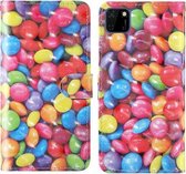 Voor Huawei Y5p 3D Schilderij Gekleurd Tekening Patroon Horizontaal Flip TPU + PU Leren Hoesje met Houder & Kaartsleuven & Portemonnee & Lanyard (Gekleurd Suiker)