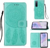 Voor Huawei Nova 7 Pro 5G Dream Catcher Afdrukken Horizontale Flip Leren Case met Houder & Kaartsleuven & Portemonnee & Lanyard (Groen)