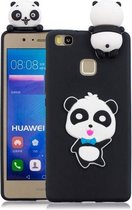 Voor Huawei P9 Lite 3D Cartoon patroon schokbestendig TPU beschermhoes (Blue Bow Panda)