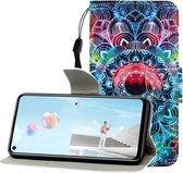 Voor Huawei Nova 7 SE Gekleurde Tekening Horizontale Flip Leren Case met Houder & Kaartsleuf & Portemonnee (Mandala)