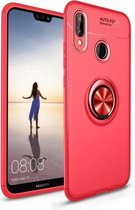 Schokbestendig TPU-hoesje voor Huawei Honor 10 Lite, met houder (rood)