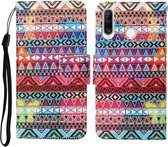 Voor Huawei P30 lite Gekleurde Tekening Patroon Horizontale Flip Leren Case met Houder & Kaartsleuven & Portemonnee & Lanyard (Tribal Etnische Stijl)