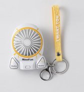 Kinderen kleine hanger ventilator speelgoed draagbare cartoon USB desktop handheld miniventilator (pony geel)