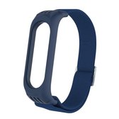 Voor Geschikt voor Xiaomi Mi Band 3/4/5 Twill 8-vormige gesp Elastische vervangende riem Horlogeband (koudblauw)