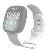 Voor Fitbit Versa 3 / Sense siliconen vervangende horlogeband, maat: S (wit)