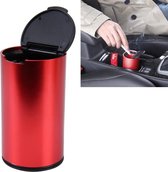 JG-036 Universele Draagbare Auto Auto Rvs Prullenbak Vuilnisbak Asbak voor Meest Auto Bekerhouder (Rood)