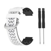 Voor Garmin Approach S2 / S4 Tweekleurige siliconen vervangende horlogeband (wit zwart)