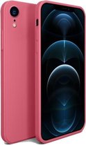 Vloeibare siliconen volledige dekking schokbestendig Magsafe-hoesje voor iPhone XR (rood)