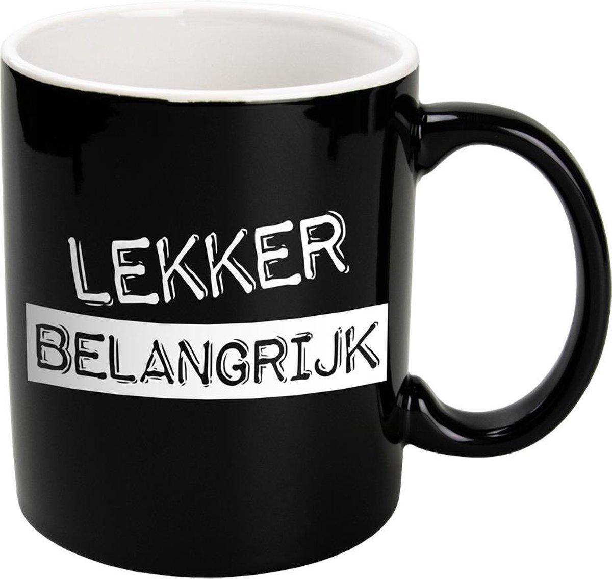 Paper Dreams Mok Black & White Lekker 330ml Keramiek Zwart/wit