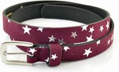 Kidzzbelts Meisjesriem 1800 - Bordeaux - 75 cm
