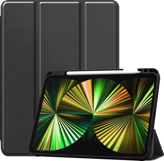 iPad Pro 2021 Hoes 12,9 inch Book Case Hoesje Hard Cover - Met Uitsparing  Voor Apple... | bol.com