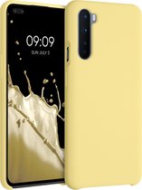 kwmobile telefoonhoesje voor OnePlus Nord - Hoesje met siliconen coating - Smartphone case in zacht geel