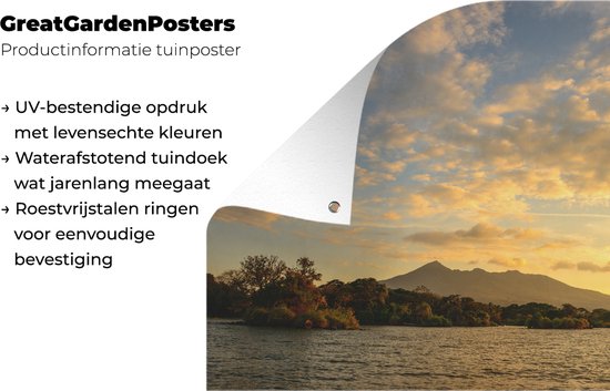 Sunset by the lake at Ometepe in Nicaragua Garden poster 120x80 cm - Toile de jardin / Toile d'extérieur / Peintures d'extérieur (décoration de jardin)