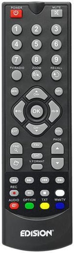 ALLIMITY Telecomando Universale Per Ricevitori Edision - Sostituisce NANO T265+, PICCO T265 Pro, PROTON S2, PICCO S2, T2 E T265 - 2