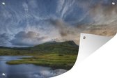 Tuindecoratie Schitterende wolken boven Snowdonia in Wales - 60x40 cm - Tuinposter - Tuindoek - Buitenposter