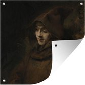 Toile de jardin Titus en habit - Peinture de Rembrandt van Rijn - 100x100 cm
