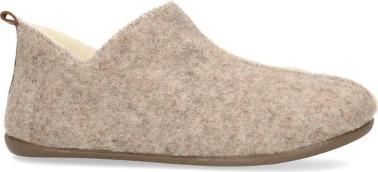 Manfield - Femme - Chaussons beiges - Taille 36