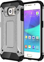 Samsung Galaxy S6 Hoesje - Mobigear - Outdoor Serie - Hard Kunststof Backcover - Zilver - Hoesje Geschikt Voor Samsung Galaxy S6