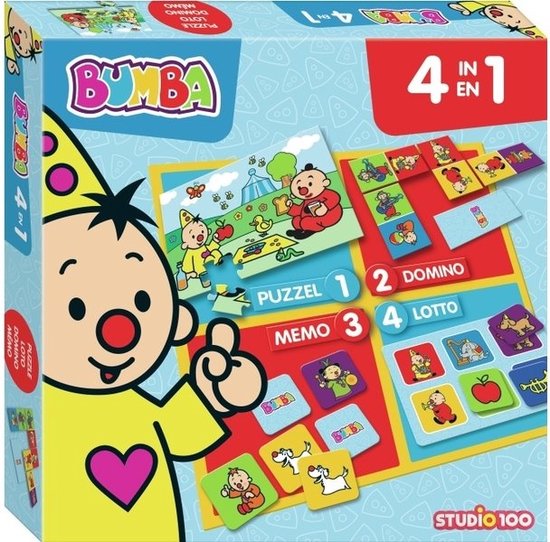 Bordspel: Bumba bordspel - 4 in 1 - puzzel, lotto, domino en memo, van het merk Bumba