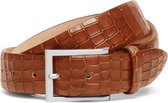 Black label - Heren - Cognac riem snakeskin - Maat 105