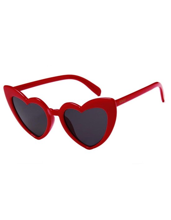 KIMU de soleil coeur KIMU oeil de chat rouge - lunettes noires vintage seventies