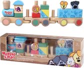 Woezel en Pip houten trein