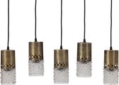 BePureHome Sprinkle Hanglamp 5 - Glas - Antique Brass - 140x71x10