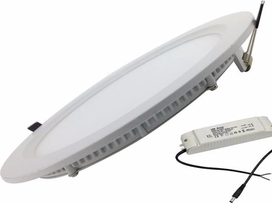 Inbouwspot-LED 24W Extra Plat Rond WIT - Koel wit licht - Overig - wit - Unité - Wit Froid 6000K - 8000K - SILUMEN