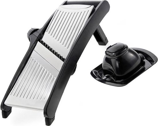 Westmark Mandoline-snijder met verschillende snijmogelijkheden, roestvrijstalen messen, Vario, zwart/zilver, 11292260