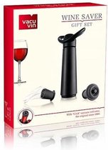 WineSaver gift pack Deluxe Zwart - Vacuvin