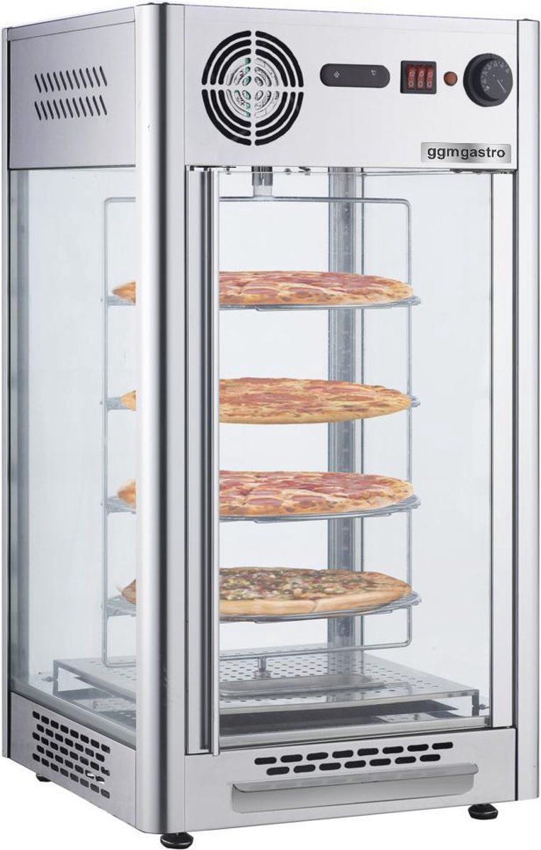Verwarmde vitrine - 108 liter - Roestvrijstaal | GGM Gastro