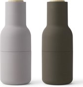 Audo Copenhagen Bottle Grinder Peper- En Zoutmolen Hunting Green/Beige Walnoot