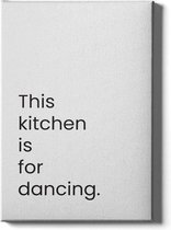 Walljar - This Kitchen Is For Dancing - Muurdecoratie - Canvas schilderij