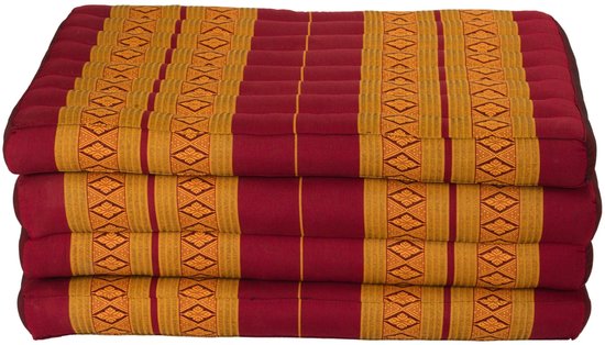 Fine Asianliving Thais Kussen Matras Gevouwen 80x200x8cm Mat Kussen XXXL Thai Oranje Meditatie Mat Matras van Merkloos — afbeelding 3