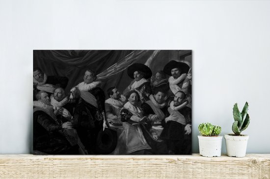 Fête des officiers de la milice St George - Toile Frans Hals 2cm 30x20 cm - petit - Tirage photo sur toile (Décoration murale salon / chambre)