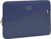 Rivacase Egmont Katoen Sleeve Geschikt voor Laptop 13 inch  - Blauw