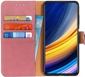 KHAZNEH Oppo Find X3 Pro Hoesje Portemonnee Book Case Roze