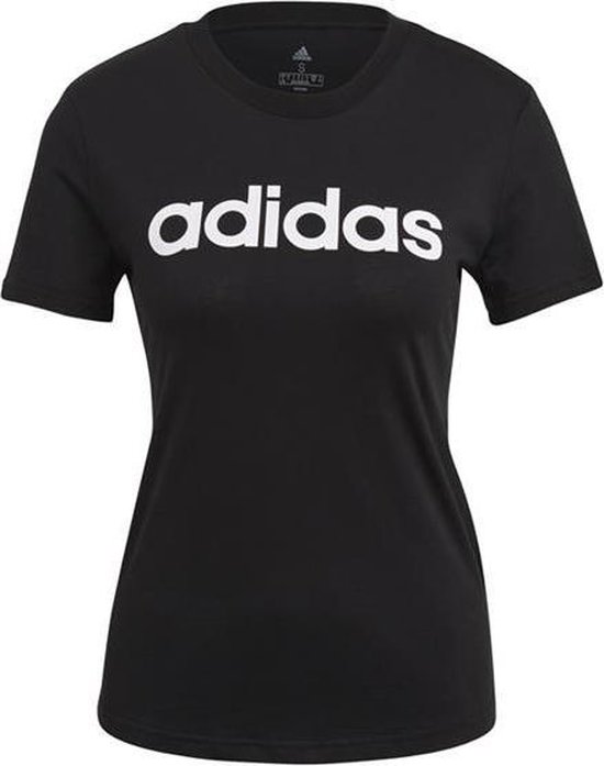 Adidas Logo Dames Tee dames sportshirt zwart bol