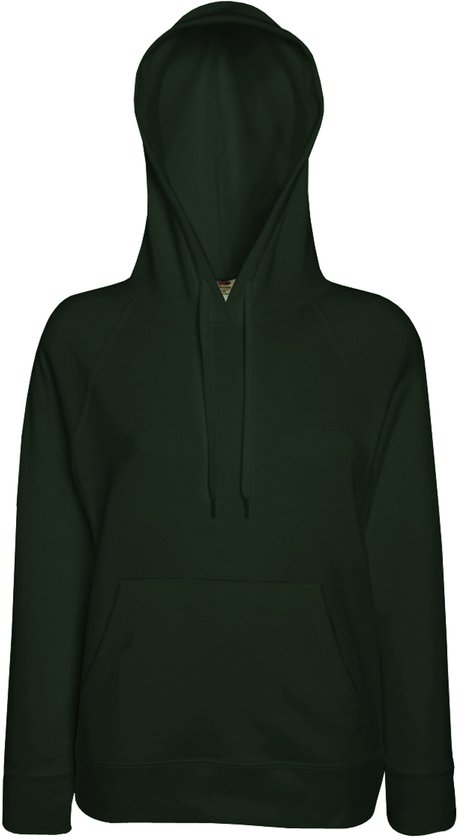 Sweat léger ajusté pour femmes Fruit Of The Loom avec capuche / sweat à capuche (240 GSM) (vert bouteille)