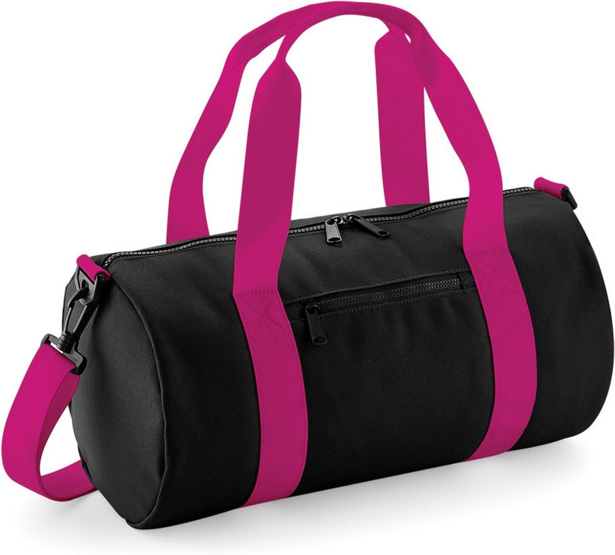 Bagbase Mini-Vat Schoudertas (Pakket van 2) (Zwart/Fuchia)