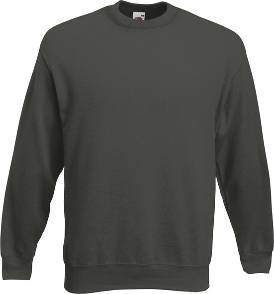 Fruit Of The Loom Unisex Premium Sweatshirt - 70/30 Blend, Set-in Sleeves, Charcoal, Size L - View #10