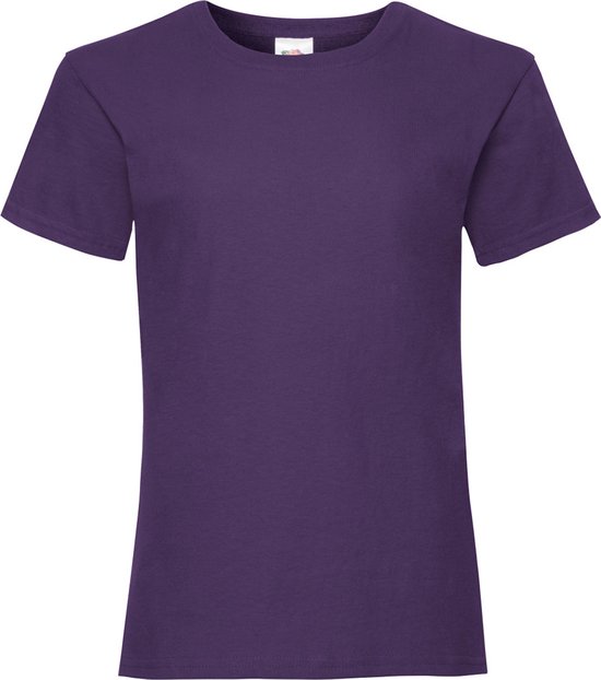 Fruit Of The Loom Meisjes Kinderen Valewewight T-shirt met korte mouwen (Paars)
