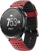 Shop4 - Garmin Forerunner 735XT Bandje - Siliconen Gaatjes Zwart en  Rood