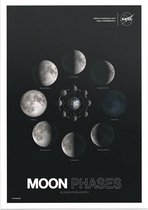 Moon Phases from Earth, NASA Science - Foto op Forex - 30 x 40 cm