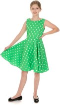 Cindy Polka Dot Kids Dress Green Feestjurk Meisje - Meisjes Jurken - Baby Jurk - Baby Kleding Meisjes