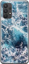 Samsung A32 4G hoesje siliconen - Oceaan | Samsung Galaxy A32 4G case | blauw | TPU backcover transparant