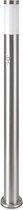 LED Tuinverlichting met Bewegingssensor - Staande Buitenlamp - Nicron Stobo -  E27 Fitting - Rond - Mat Nikkel - Aluminium - 110cm