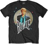 David Bowie Heren Tshirt -2XL- Circle Scream Zwart