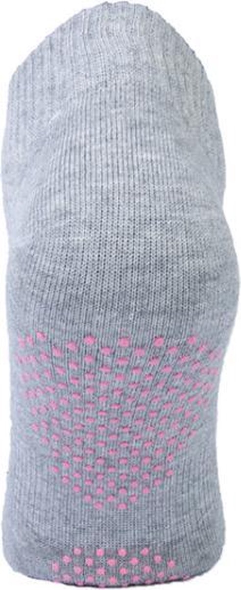 Basset Dames Yoga sok - Antislip Sneaker sokken - 42 - Grijs. - Basset